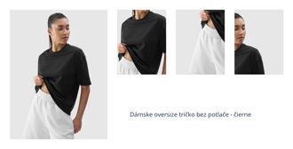 Dámske oversize tričko bez potlače - čierne 1