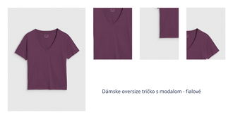 Dámske oversize tričko s modalom - fialové 1