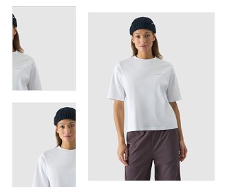 Dámske oversize tričko s potlačou - biele 4