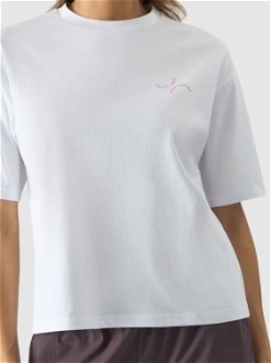 Dámske oversize tričko s potlačou - biele 5