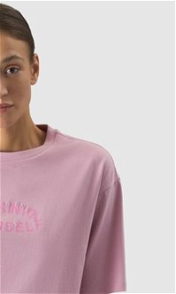 Dámske oversize tričko s potlačou - púdrovo ružové 7