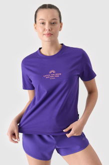 Dámske regular tričko s potlačou - fialové