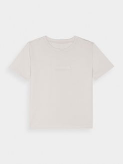 Dámske regular tričko s potlačou - šedé