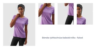 Dámske rýchloschnúce bežecké tričko - fialové 1