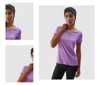 Dámske rýchloschnúce bežecké tričko - fialové 4