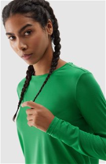 Dámske rýchloschnúce bežecké tričko s dlhým rukávom - zelené 2