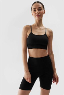 Dámske rýchloschnúce šortky na jogu z recyklovaného materiálu - čierne