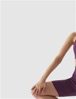 Dámske rýchloschnúce šortky na jogu z recyklovaného materiálu - fialové 6