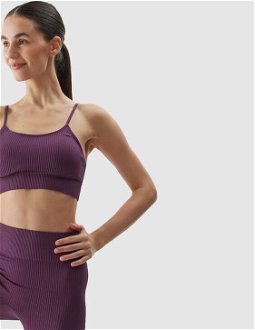 Dámske rýchloschnúce šortky na jogu z recyklovaného materiálu - fialové 7