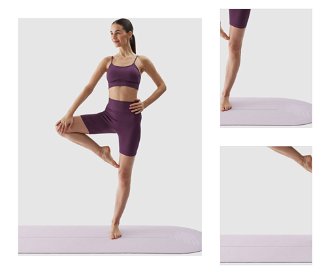 Dámske rýchloschnúce šortky na jogu z recyklovaného materiálu - fialové 3