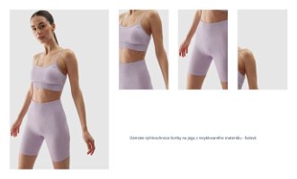 Dámske rýchloschnúce šortky na jogu z recyklovaného materiálu - fialové 1
