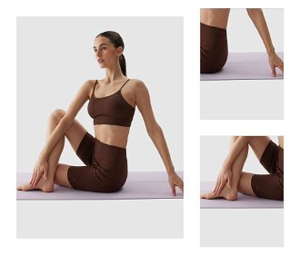 Dámske rýchloschnúce šortky na jogu z recyklovaného materiálu - hnedé 3