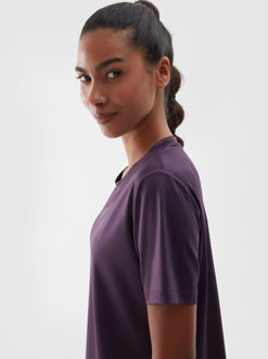 Dámske rýchloschnúce tréningové oversize tričko - fialové
