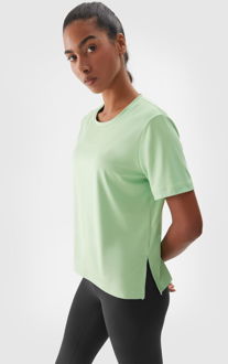 Dámske rýchloschnúce tréningové oversize tričko - zelené