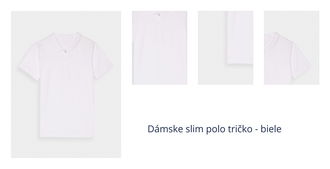 Dámske slim polo tričko - biele 1