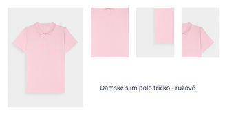 Dámske slim polo tričko - ružové 1