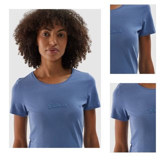 Dámske slim tričko z organickej bavlny - modré 3