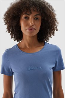 Dámske slim tričko z organickej bavlny - modré 2