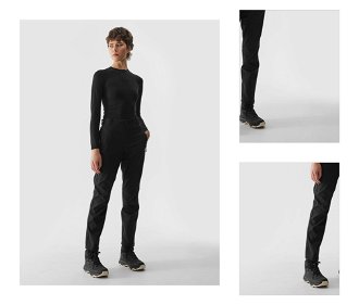 Dámske softshellové trekingové nohavice s membránou 5000 - čierne 3