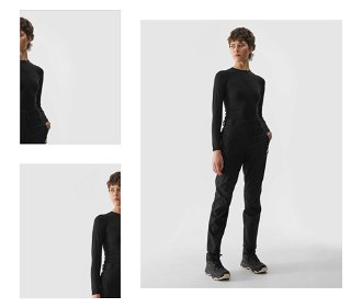Dámske softshellové trekingové nohavice s membránou 5000 - čierne 4