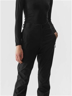 Dámske softshellové trekingové nohavice s membránou 5000 - čierne 5