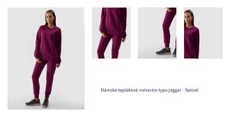 Dámske teplákové nohavice typu jogger - fialové 1