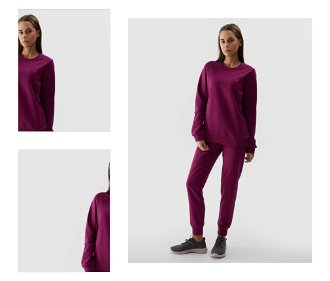 Dámske teplákové nohavice typu jogger - fialové 4