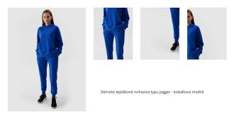 Dámske teplákové nohavice typu jogger - kobaltovo modré 1