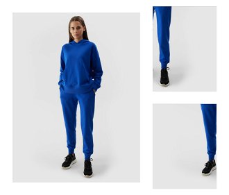 Dámske teplákové nohavice typu jogger - kobaltovo modré 3