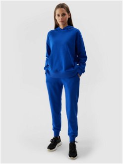 Dámske teplákové nohavice typu jogger - kobaltovo modré