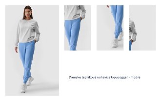 Dámske teplákové nohavice typu jogger - modré 1