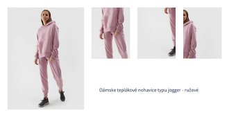 Dámske teplákové nohavice typu jogger - ružové 1
