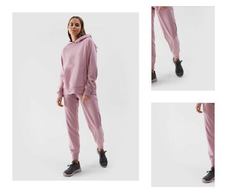 Dámske teplákové nohavice typu jogger - ružové 3