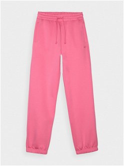 Dámske teplákové nohavice typu jogger - ružové