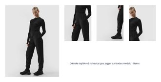 Dámske teplákové nohavice typu jogger s prísadou modalu - čierne 1