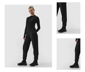 Dámske teplákové nohavice typu jogger s prísadou modalu - čierne 3