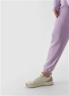 Dámske teplákové nohavice typu jogger s prísadou modalu - svetlofialové 8