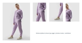 Dámske teplákové nohavice typu jogger s prísadou modalu - svetlofialové 1