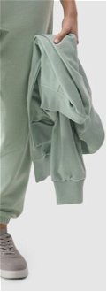 Dámske teplákové nohavice typu jogger z organickej bavlny - zelené 9