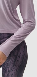 Dámske tričko na jogu s dlhým rukávom z prísadou modalu - fialové 9