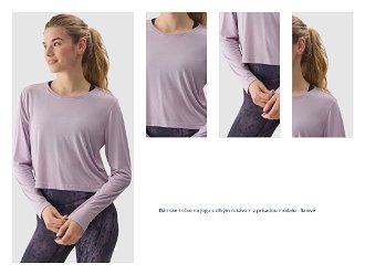 Dámske tričko na jogu s dlhým rukávom z prísadou modalu - fialové 1