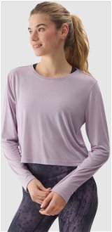 Dámske tričko na jogu s dlhým rukávom z prísadou modalu - fialové 2