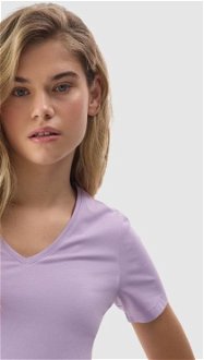 Dámske tričko z organickej bavlny bez potlače - fialové 7