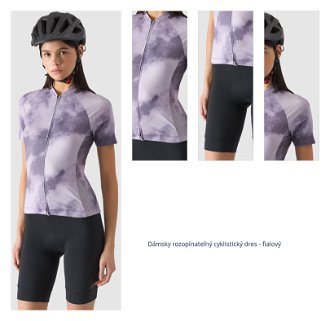 Dámsky rozopínateľný cyklistický dres - fialový 1