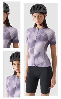 Dámsky rozopínateľný cyklistický dres - fialový 4