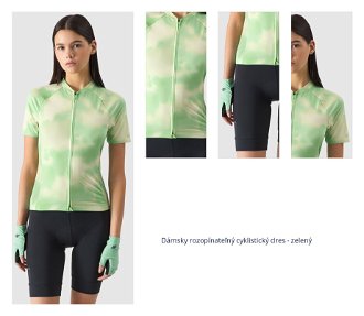 Dámsky rozopínateľný cyklistický dres - zelený 1