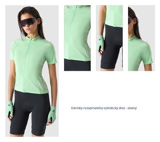 Dámsky rozopínateľný cyklistický dres - zelený 1