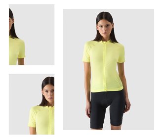 Dámsky rozopínateľný cyklistický dres - žltý 4