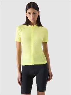Dámsky rozopínateľný cyklistický dres - žltý 2