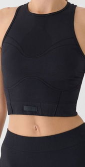 Dámsky rýchloschnúci tréningový slim crop top - čierny 5